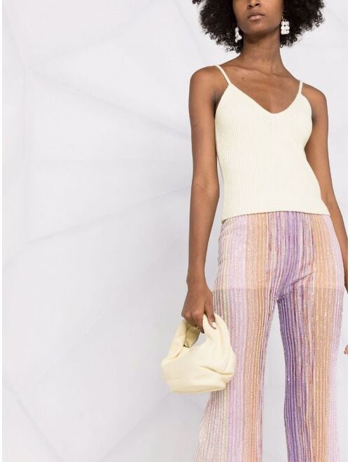 Missoni sequin-embellished striped trousers