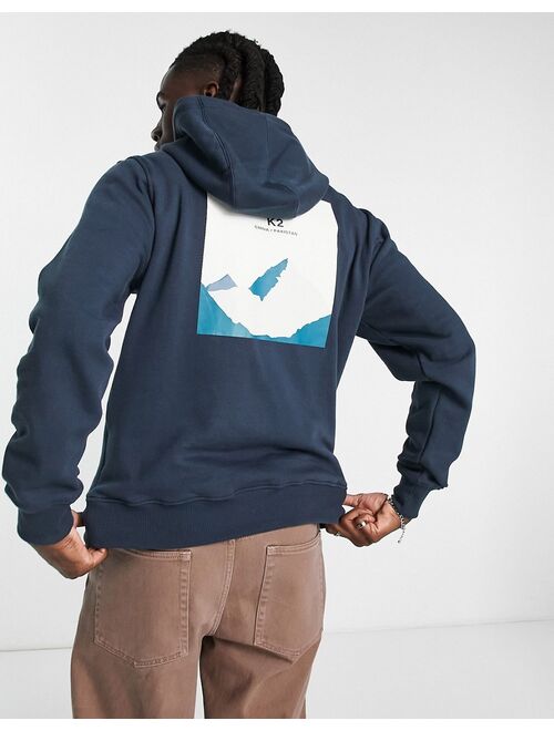 Berghaus Heritage back print hoodie in navy