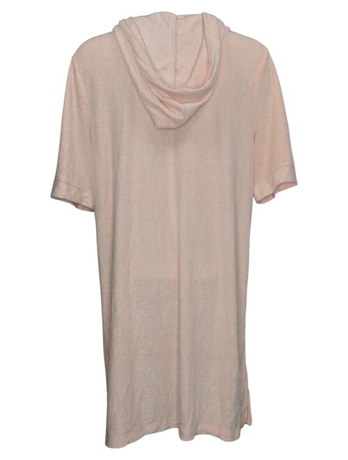 Koolaburra by UGG Women's Sz L Boucle Baby Terry Zipper Robe Pink A392482