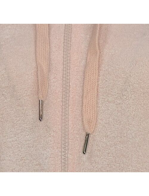 Koolaburra by UGG Women's Sz L Boucle Baby Terry Zipper Robe Pink A392482