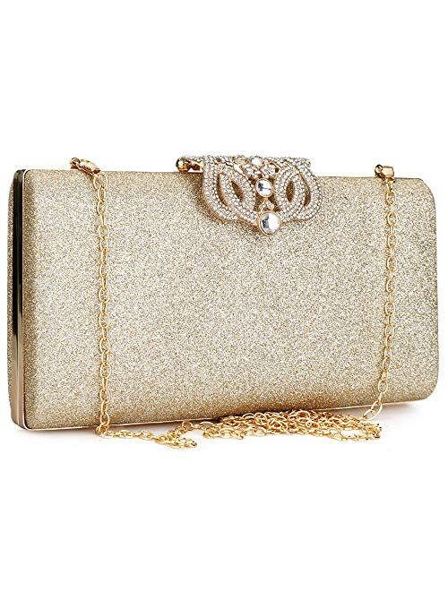 Tmore Womens Glitter Evening Bag Bling Cocktail Party Sequin Handbag Prom Party Wedding Purse