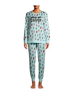 Women's Plush Pajama Sleep Set