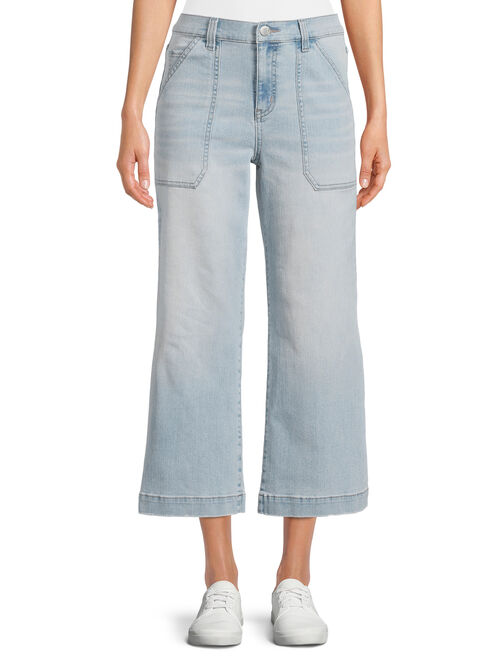 Time and Tru Women's Wide Leg Jeans