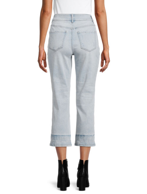 Time and Tru Women's Straight Leg Crop Jeans