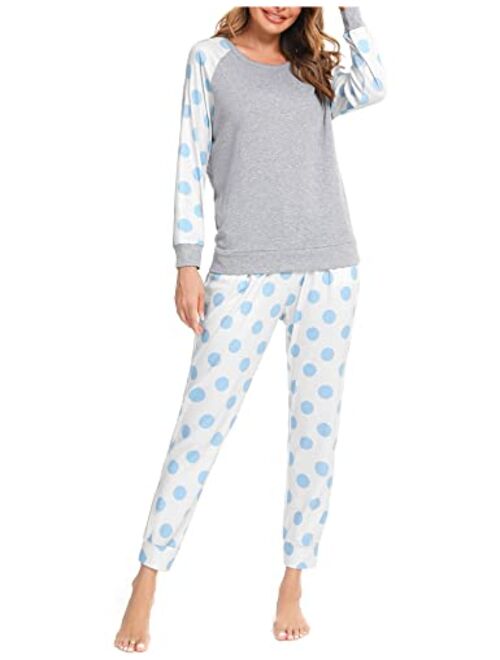 LOLLO VITA Womens Pajama Set Long Sleeve Sleepwear Soft Nightwear 2 Piece Pjs Lounge Sets with Pockets