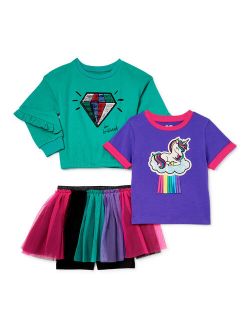 Girls 3-Piece Outfit Set, Sizes 4-10