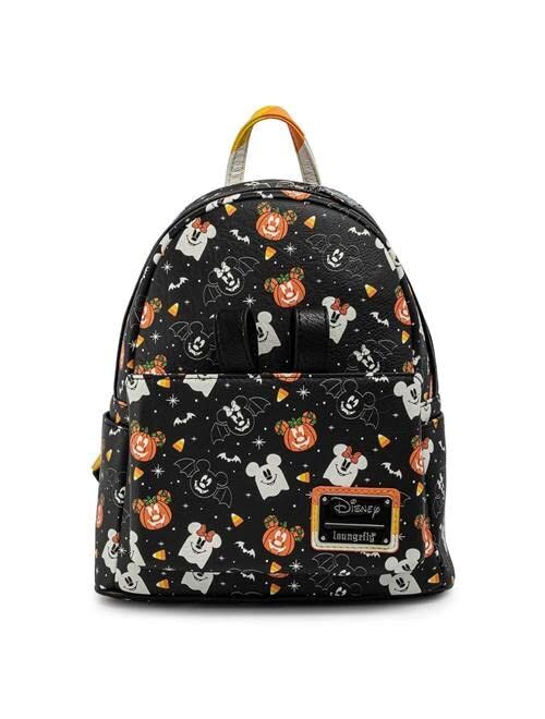 Loungefly Disney Mickey and Minnie Spooky Mice Adult Womens Double Strap Shoulder Bag Purse with Ears Headband
