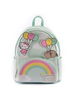 Pusheen Hello Kitty Balloons and Rainbow Womens Double Strap Shoulder Bag Purse