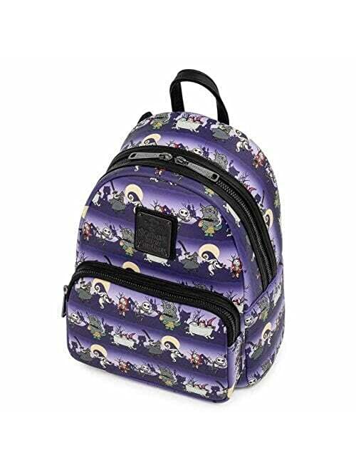Loungefly Disney Nightmare Before Christmas Halloween Line Womens Double Strap Shoulder Bag Purse