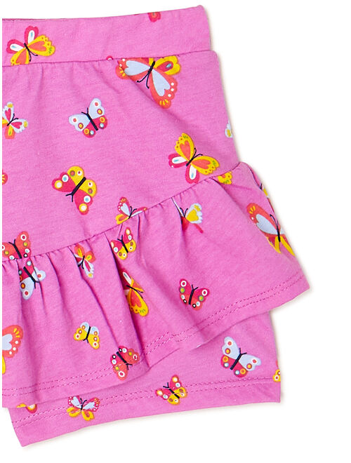 365 Kids From Garanimals Girls Ruffle Scooter Skirts, 2-Pack, Sizes 4-10