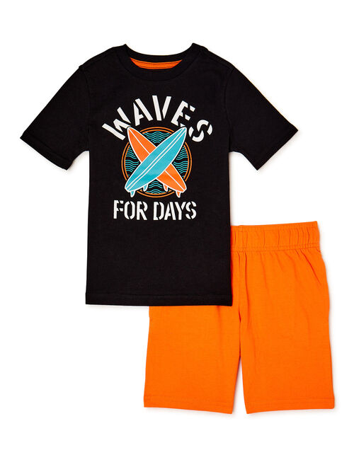 365 Kids from Garanimals Boys’ T-Shirt and Shorts Outfit Set, 2-Piece, Sizes 4-10