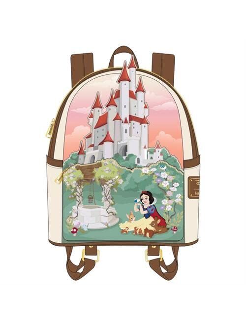 Loungefly Disney Snow White Castle Series Womens Double Strap Shoulder Bag Purse