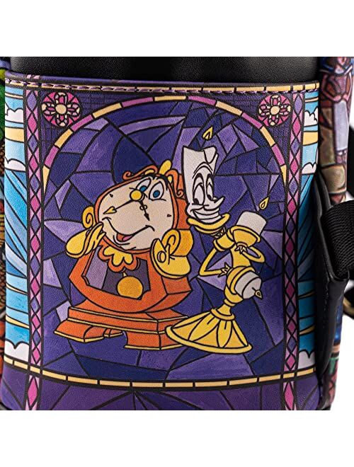 Loungefly Disney Princess Castle Series Belle Womens Double Strap Shoulder Bag Purse