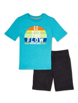 Boys’ T-Shirt and Shorts Outfit Set, 2-Piece, Sizes 4-10