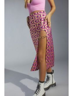 UO High Slit Chain Midi Skirt