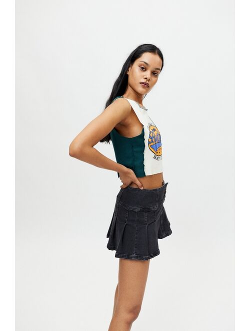 Urban Outfitters UO Denim Button-Front Kilt Skirt