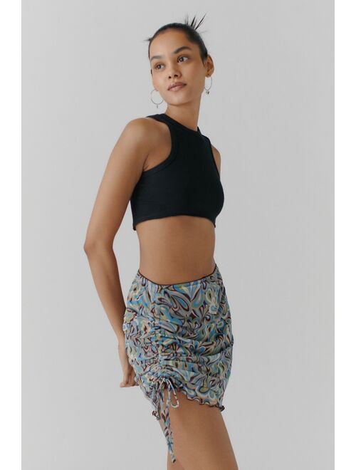 Urban Outfitters UO Mesh Asymmetrical Mini Skirt