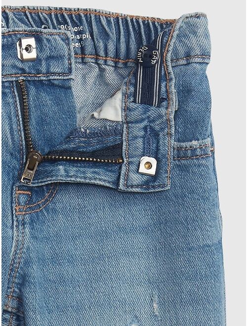 GAP Toddler Embroidered '90s Loose Fit Jeans with Washwell