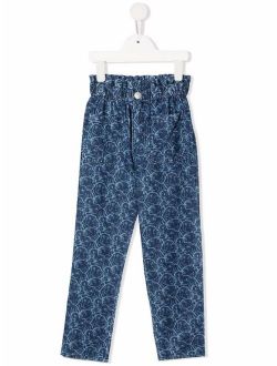 Kids all-over animal-print jeans