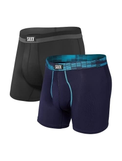 Underwear Co. SAXX Men's Underwear SPORT MESH Boxer Briefs with Built-In BallPark Pouch Support Workout Boxer Briefs, Pack of 2