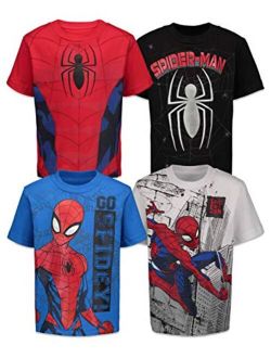 Spiderman Boys 4 Pack T-Shirts