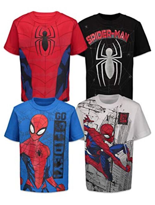 Marvel Spiderman Boys 4 Pack T-Shirts