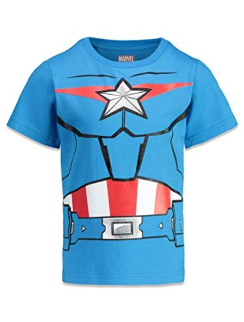Marvel Avengers Captain America Black Panther Iron Man Hulk 4 Pack Graphic T-Shirt