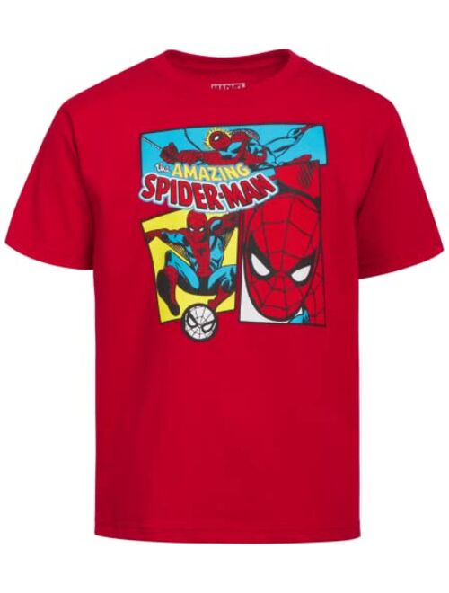 Marvel Boys’ Spider-Man T-Shirt – 3 Pack Marvel Super Hero Graphic Tee (Size: 4-20)