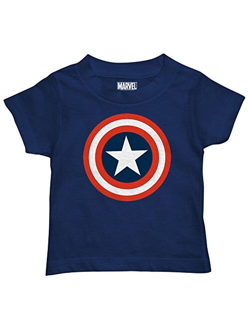 Marvel Boys' Captain America Cotton Crew Neck Short Sleeve T-Shirt