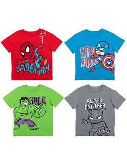 Avengers Guardians of The Galaxy Boys 4 Pack Graphic Short Sleeve T-Shirt