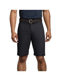 Slim-Fit Flat-Front Work Shorts