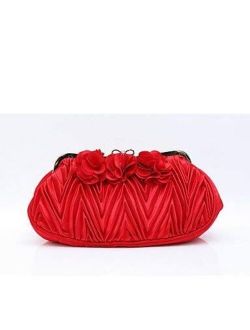 Yina Ladies Handbag Elegant Fold Packages Dinner Package from Bride Red Color (Color : Red)