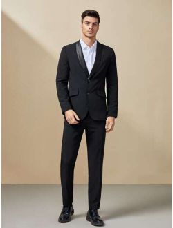 Men Solis Shawl Collar Blazer & Suit Pants