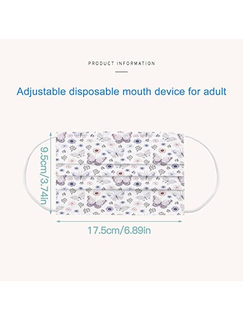 Fayshow0 Valentine's Day Disposable Face_Masks for Adults Sweet Heart Face_Masks with Design Cute 3 Ply Face Protection for Women Men