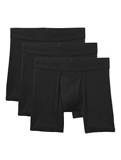 Tommy John Men's Underwear, Mid Length Boxer Brief, Second Skin Fabric with 6" Inseam, 3 Pack