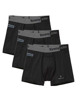 Tommy John Men's Underwear, Boxer Briefs, 360 Sport Fabric Trunk with 4" Inseam, 3 Pack