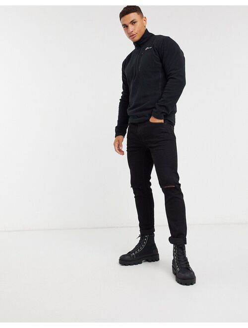 Berghaus Prism 1/4 zip fleece in black