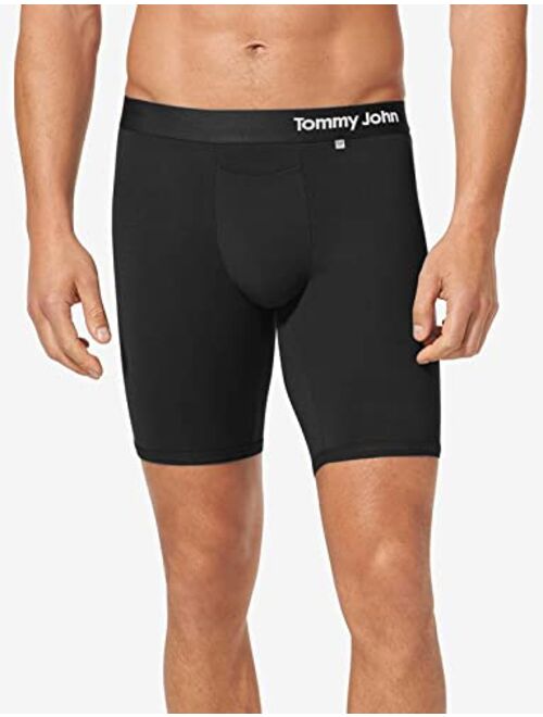 Tommy John Men's Underwear with Pouch, Boxer Brief, Cool Cotton Fabric with 8" Inseam