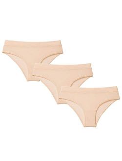 Tommy John Women's Cool Cotton Cheeky Panties - 3 Pack - Comfortable Breathable Bikini Brief Underwear for Women