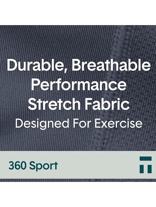Tommy John Men's Underwear, Boxer Briefs, 360 Sport Fabric with 8" Inseam, 3 Pack