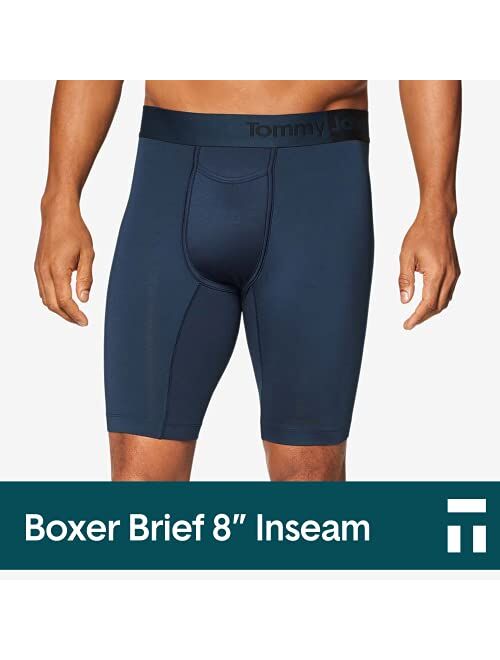 Tommy John Men's Underwear, Boxer Briefs, 360 Sport Fabric with 8" Inseam, 3 Pack
