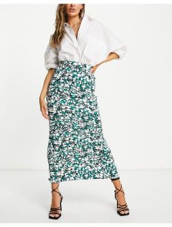 maxi column skirt in abstract print