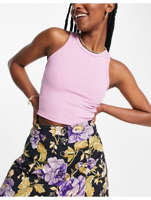 ASOS DESIGN a line mini skirt in purple floral print