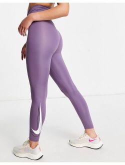 Running Dri-FIT Swoosh 7/8 leggings in dusty purple