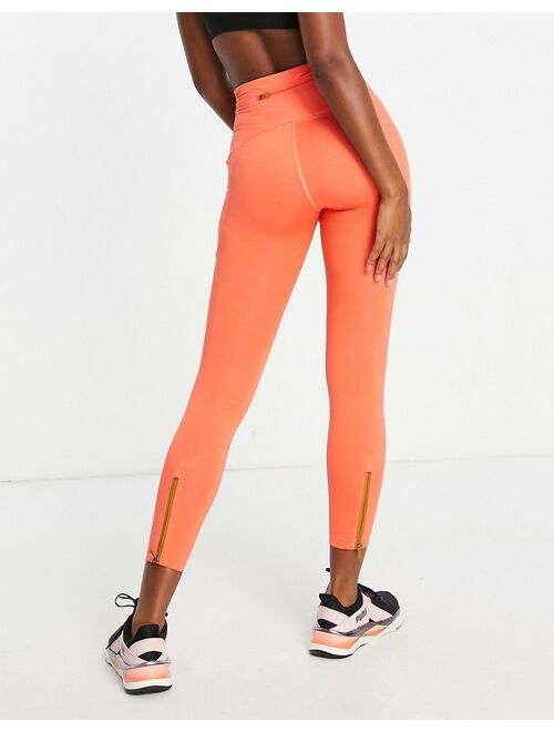 Puma x Helly Hansen training leggings in coral and tan