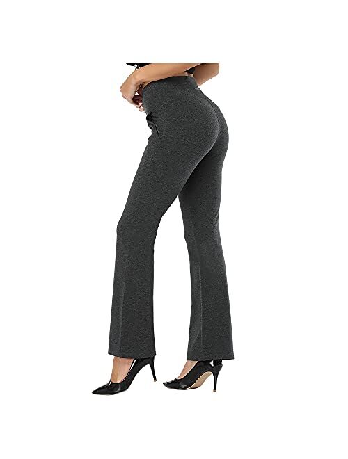 Agenlulu High Waisted Pants for Women - 4 Way Stretch Comfy Non See Through Bootcut Yoga Dress Pants Sweat Pants Women Casual