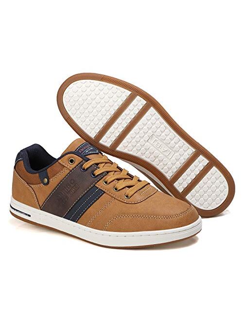 AX BOXING Mens Fashion Sneakers Low Top Casual Shoes Leather Breathable Walking Shoes