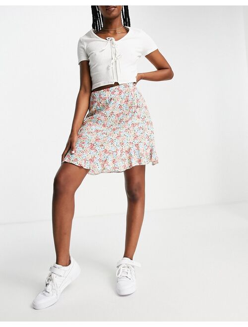Nobody's Child mini flippy skirt in summer floral
