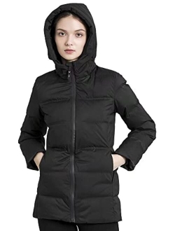Women's Seamless Down Jacket With Hood 90% Down Coat Hooded