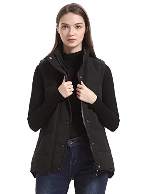valuker Women's Waterproof Thickened Down Vest with 90% Down Puffer Jacket